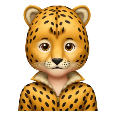 man fair in cheetah costume  sticker