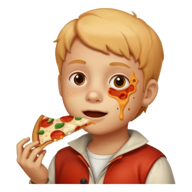 Child Eating Pizza sticker