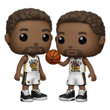 Funko Basketball kid with hawks legend in a white Jersey sticker