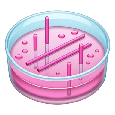 placa de petry com pequenos bastoes rosas flutuando sticker