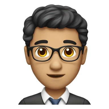 smart teacher young dark hair sticker