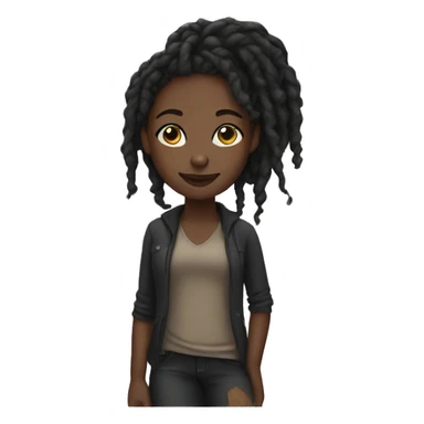 Black girl with locs sticker