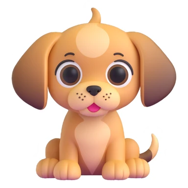 cute puppy with big eyes sticker