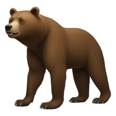 Bear with prosthetic leg sticker
