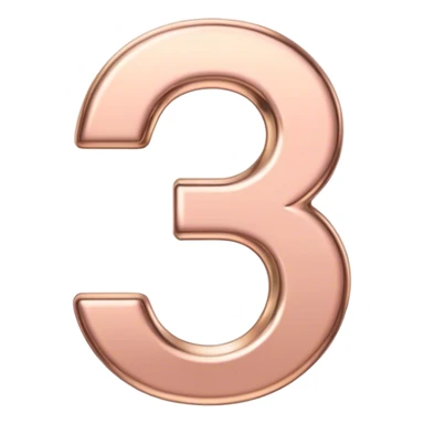 rose gold number 30 sticker