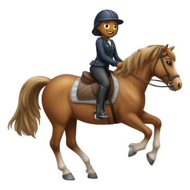 Girl riding a horse  sticker