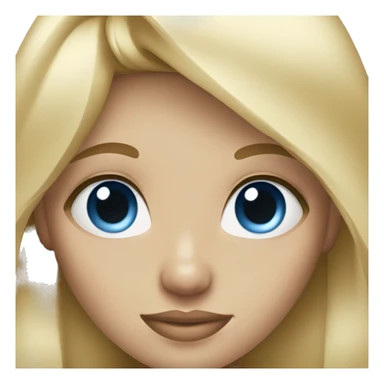 Blonde hair blue eyed girl sticker