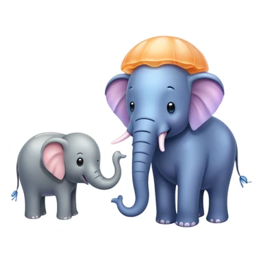 jellyfish and elephant are friend sticker