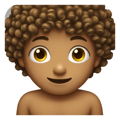 Kid with curly hair and no shirt sticker