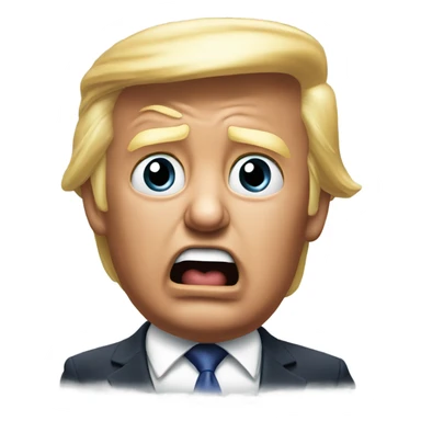 Realistic Trump yelling “SAD!” sticker