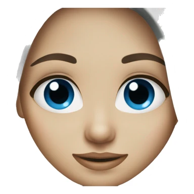 Brunette with blue eyes sticker