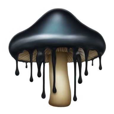Black Dripping mushroom sticker