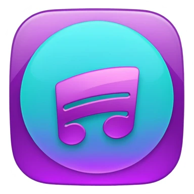 Purple and Cian Symbol Spotify app sticker