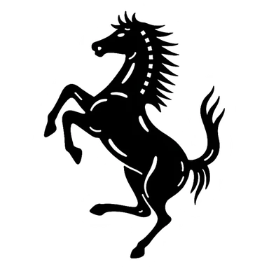 Ferrari logo with prancing horse sticker