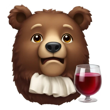 Bear with mulled wine  sticker