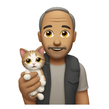 cat father and kitten sticker