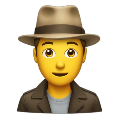 A person wering a hat sticker