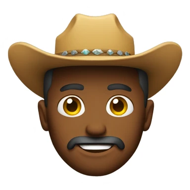 rich emoji cowboy sticker