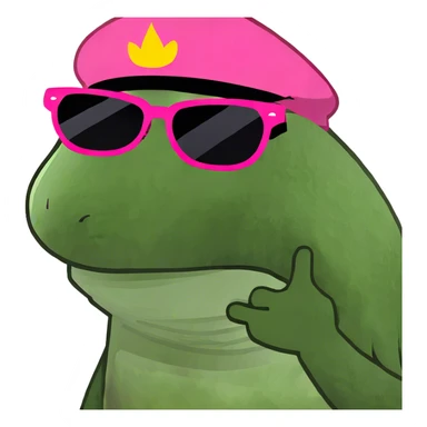 Green and pink graffiti sticker