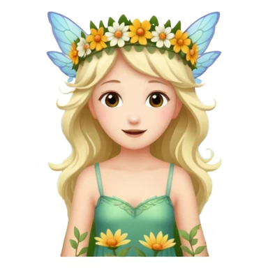 Fairy frolicking in a field sticker