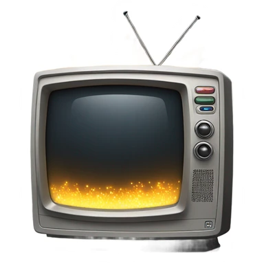 Modern TV with sparks sticker