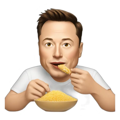 Elon Musk eating a couscous  sticker