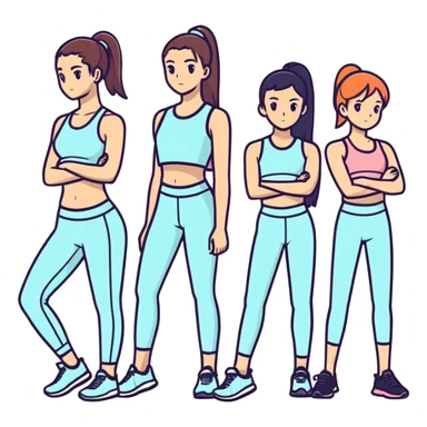 Girls sport sticker