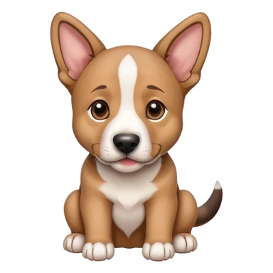 German Shepherd and pit bull mixed puppy with floppy ears sticker