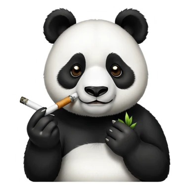 panda smoking a join sticker