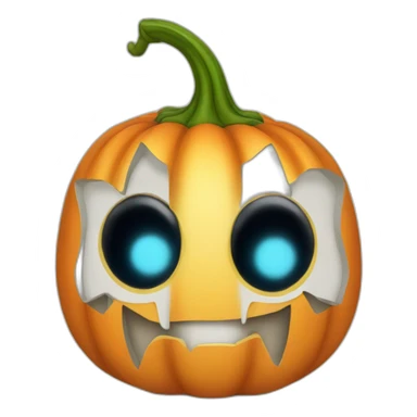 Chat citrouille sticker