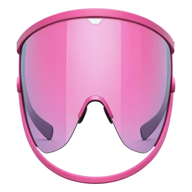 sporty pink shield visor sunglasses with thick textured frame, rugged surface pattern, massive build, one-piece lens sticker