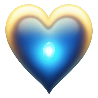 Deep blue glowing heart sticker