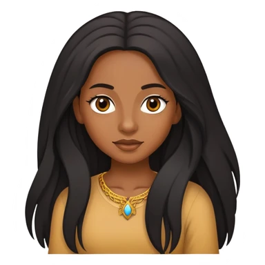 mi amiga negra con pelo largo sticker