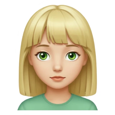 Ragazza bionda con la frangetta con gli occhi verde chiaro sticker