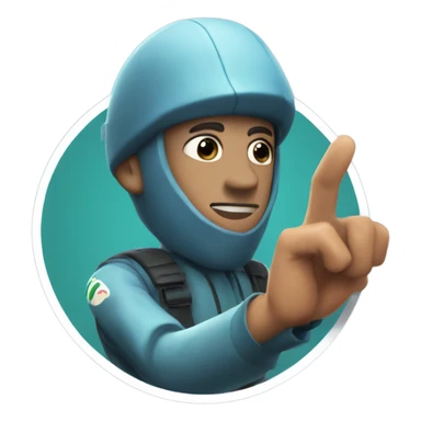 Squid game circle guard gesturing ok  sticker