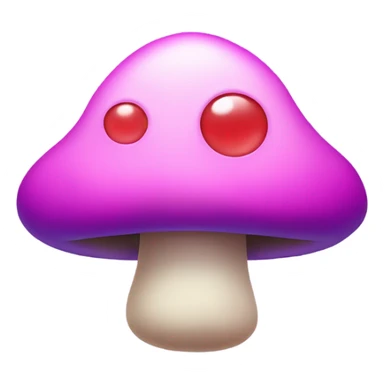 Pink and purple mushroom with heart eyes sticker