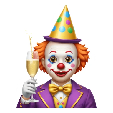 Clown on New Year’s Eve 2026 sticker