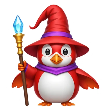 red Penguin Wizard, and youtube logo sticker