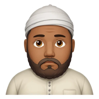 a fat muslim man sad sticker