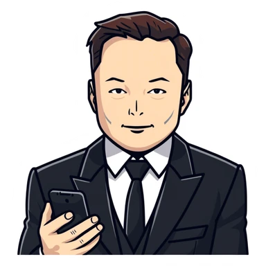 evil elon musk sticker
