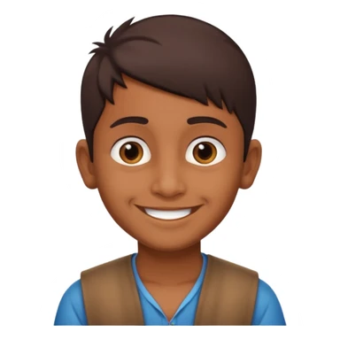 Brown boy and indian sticker