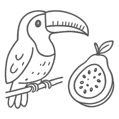 toucan and guava sticker