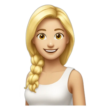 uen fille blonde avec des ailes et un jolie sourire sticker