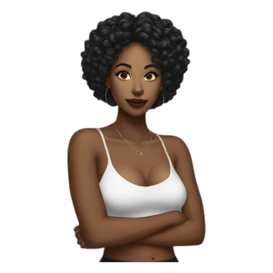 Beautiful Black women music sticker