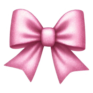 light pink glitter shimmering bow sticker
