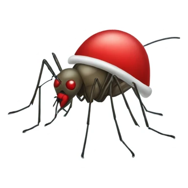 Christmas hat mosquito  sticker