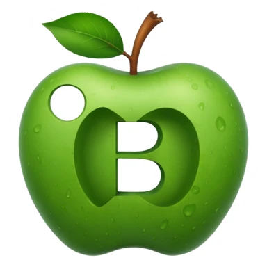 Empty apple like o with letter B in the midlle sticker