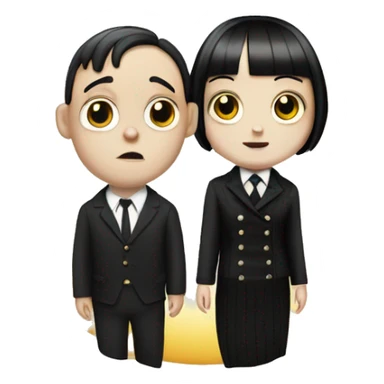 Pugsley and Wednesday addams  sticker