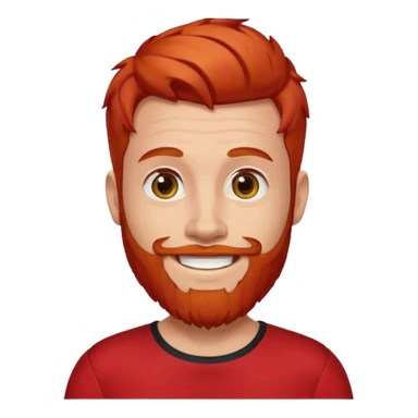 bearded uncrowned king  red outfit red hair sticker