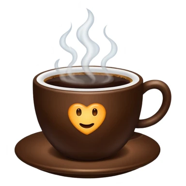 emoji for coffee has one object sticker